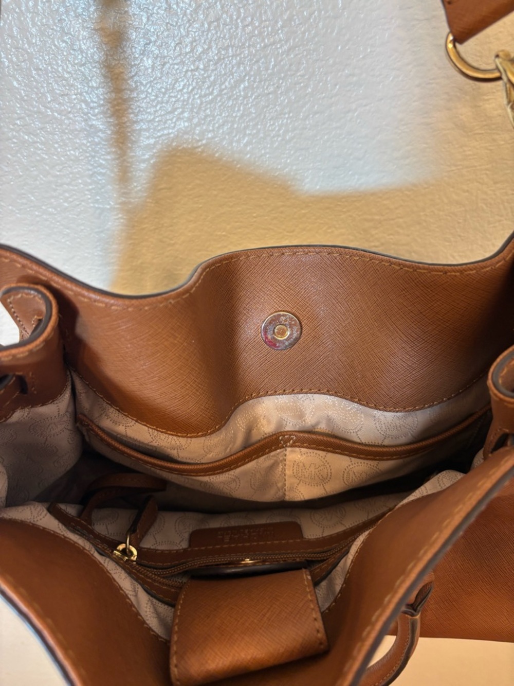 Michael Kors Cognac Leather small Hamilton bag - Picture 6 of 6